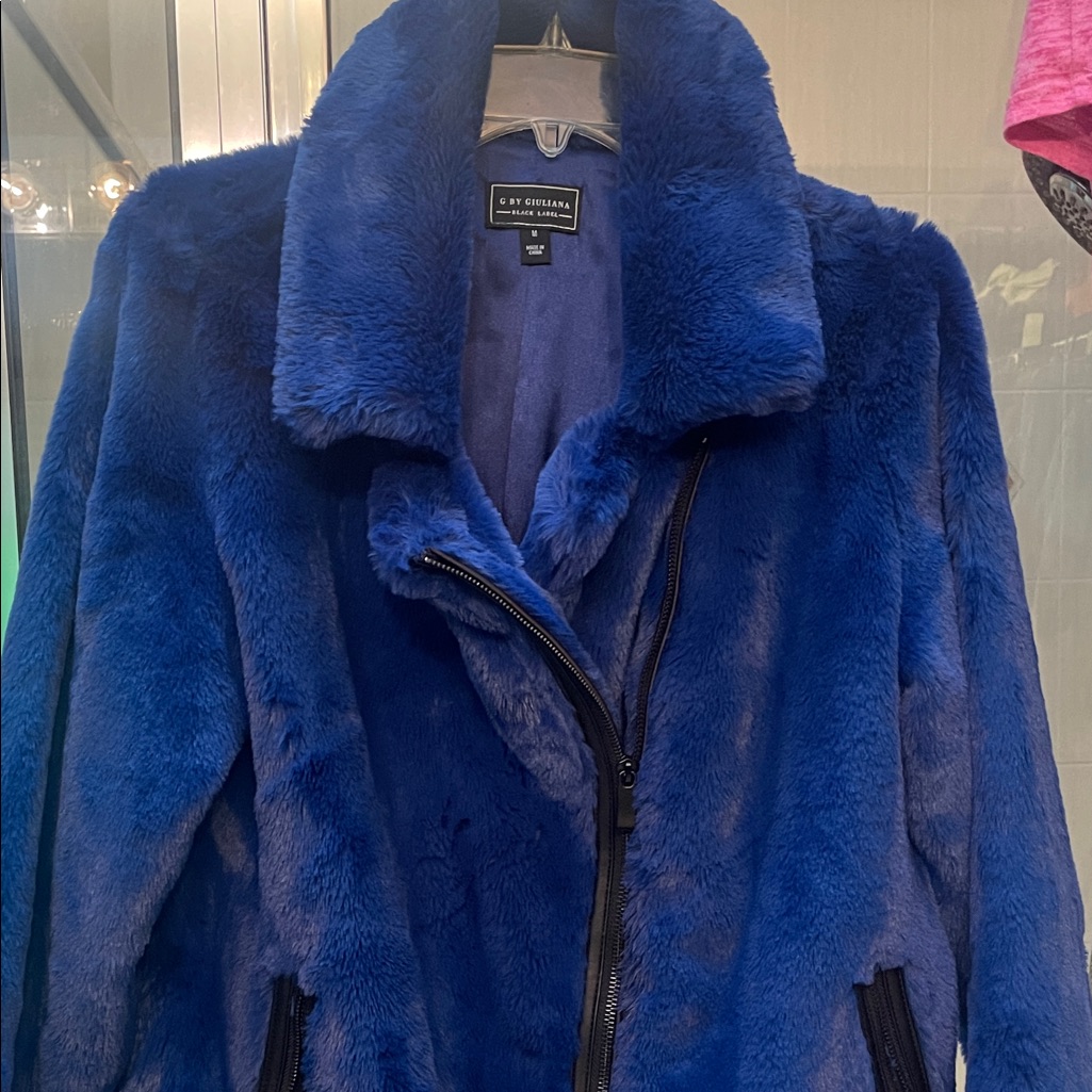 G By Giuliana Vibrant Blue Teddy Jacket